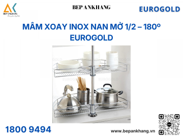 MÂM XOAY INOX NAN TRÒN EUROGOLD EP180C - 180 ° - Inox 304 nan tròn